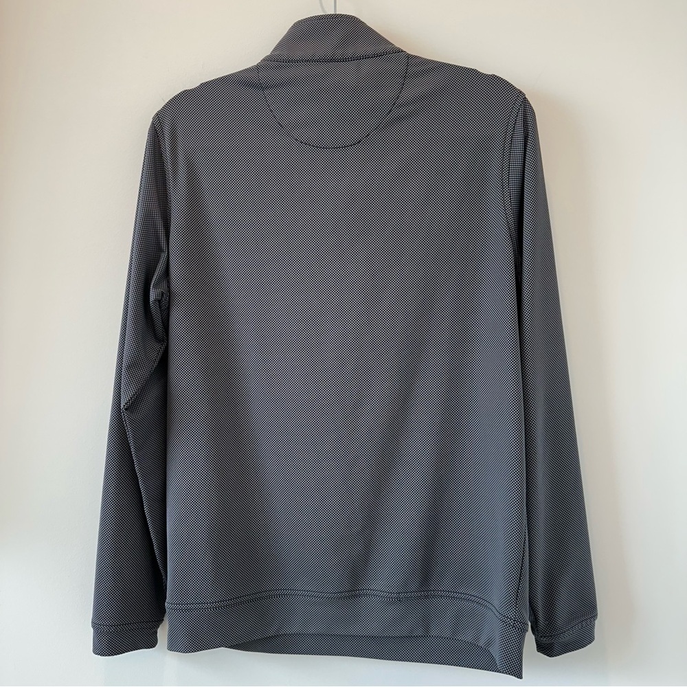 Peter Millar Masters Quarter Zip Jacket Black Gray Augusta Golf Long Sleeve Mens - Picture 6 of 6